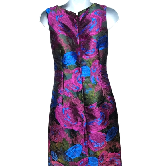 Chetta B Bright Floral Short Evening Cocktail Party Dress Size 2 - Picture 6 of 9